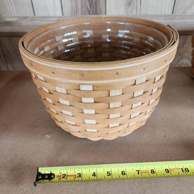 Lot of 7 Longaberger Baskets Planter, Organizer, Recipes, Handle and others