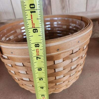 Lot of 7 Longaberger Baskets Planter, Organizer, Recipes, Handle and others