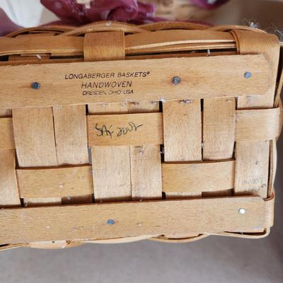 Lot of 7 Longaberger Baskets Planter, Organizer, Recipes, Handle and others