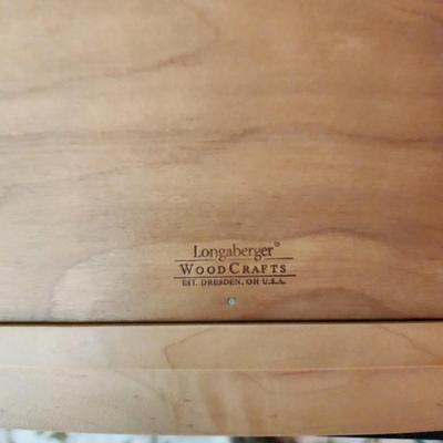 Large Longaberger Basket w Plastic Liner 17x17x22H