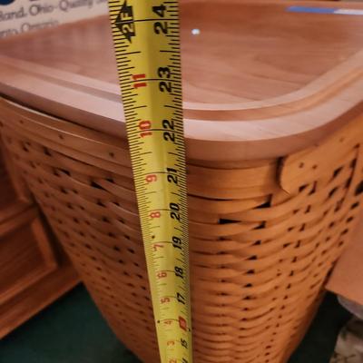 Large Longaberger Basket w Plastic Liner 17x17x22H