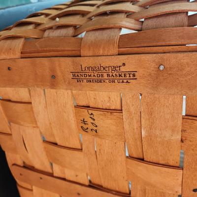 Large Longaberger Basket w Plastic Liner 17x17x22H