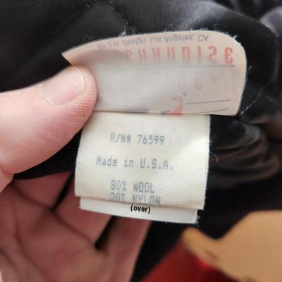 Vintage J.H. Design Baltimore Orioles Bomber Jacket 100% Cotton w Leather Logo Made in USA Size XL