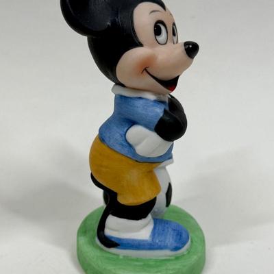 Vintage Disney 4” UCGC Taiwan Mickey Mouse Soccer Player And Ball Porcelain Figurine