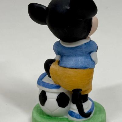 Vintage Disney 4” UCGC Taiwan Mickey Mouse Soccer Player And Ball Porcelain Figurine