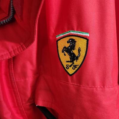 Authentic Ferrari Jacket Windbreaker Hood Zip out liner Size Large