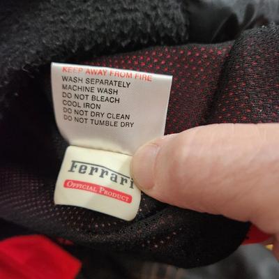 Authentic Ferrari Jacket Windbreaker Hood Zip out liner Size Large