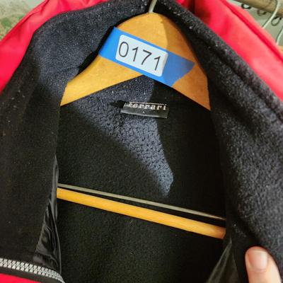 Authentic Ferrari Jacket Windbreaker Hood Zip out liner Size Large