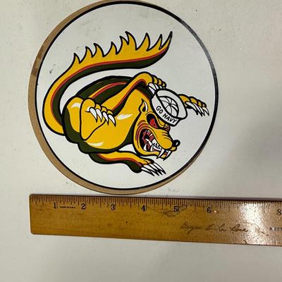 Vintage NHRA Tom McEwen's Mongoose Racing Sticker - Go Navy