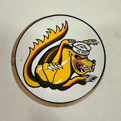 Vintage NHRA Tom McEwen's Mongoose Racing Sticker - Go Navy