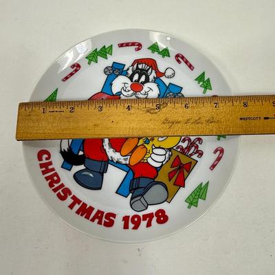 Looney Tunes Limited Edition Christmas Collectors Plate 1978 Sylvester and Tweety
