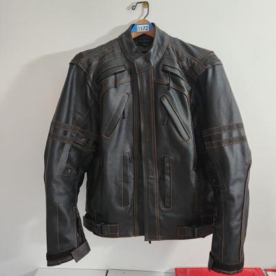Leather Motorcycle Jacket Size large