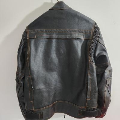 Leather Motorcycle Jacket Size large