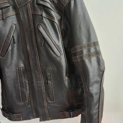 Leather Motorcycle Jacket Size large