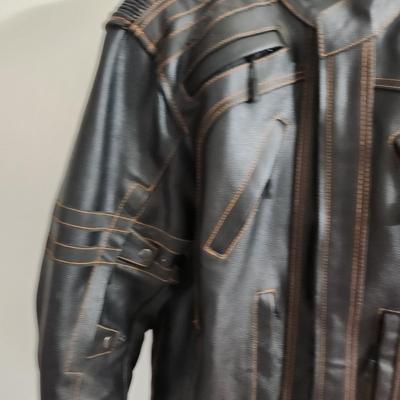 Leather Motorcycle Jacket Size large