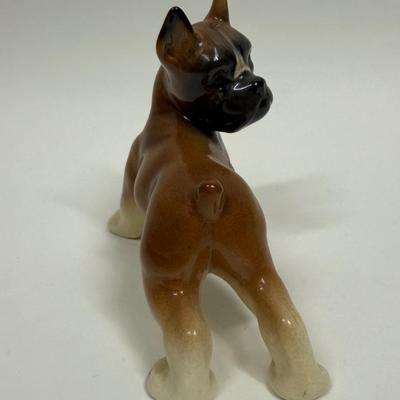 Vintage 1960s Cortendorf West Germany Ceramic Boxer Dog Figurine