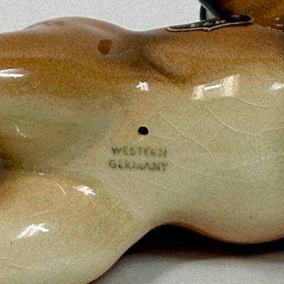 Vintage 1960s Cortendorf West Germany Ceramic Boxer Dog Figurine