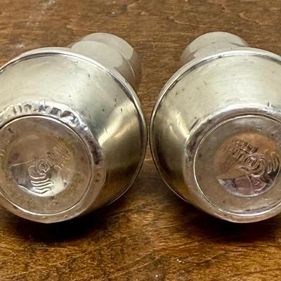 Mid Century Modern Vintage Duchin Creations Sterling Silver Salt & Pepper Shakers