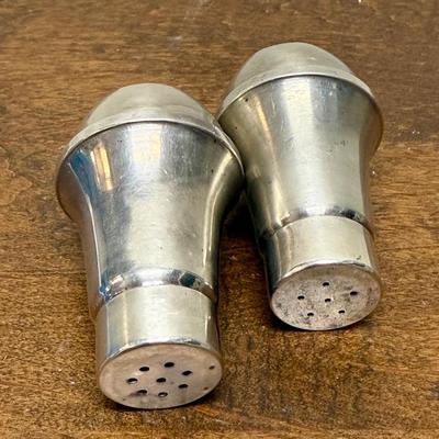 Mid Century Modern Vintage Duchin Creations Sterling Silver Salt & Pepper Shakers