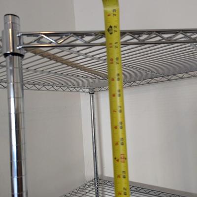 Corner Rolling Metal Shelving Unit 29" x 29" x 72"
