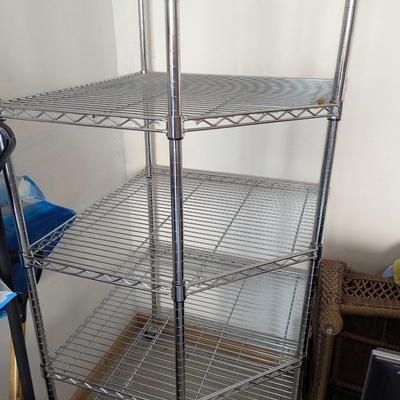 Corner Rolling Metal Shelving Unit 29" x 29" x 72"