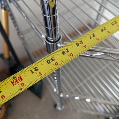 Corner Rolling Metal Shelving Unit 29" x 29" x 72"