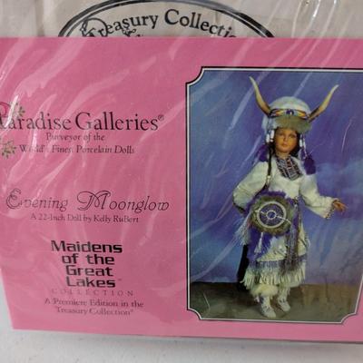 Vintage Paradise Galleries Evening Moonglow Native American Porcelain Doll