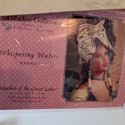 Vintage Paradise Galleries Whispering Waters Native American Porcelain Doll