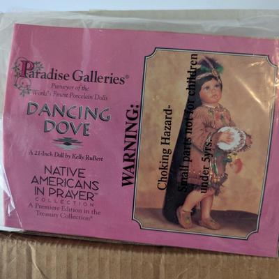 Vintage Paradise Galleries Dancing Dove Native American Porcelain Doll