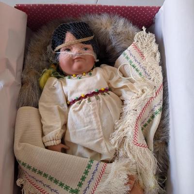Vintage Paradise Galleries Native American Porcelain Doll