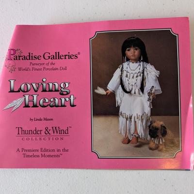 Vintage Paradise Galleries Loving Heart Native American Porcelain Doll
