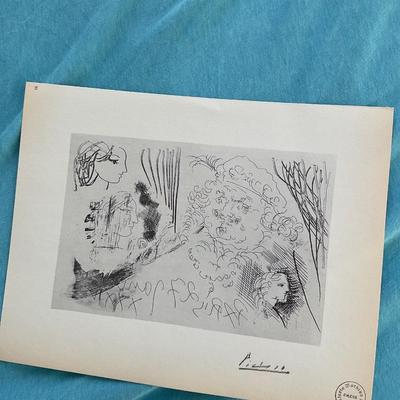 Pablo Picasso Hand Signed Print Lithograph