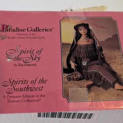 Vintage Paradise Galleries Spirit Of The Sky Native American Porcelain Doll