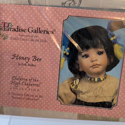 Vintage Paradise Galleries Honey Bee Native American Porcelain Doll
