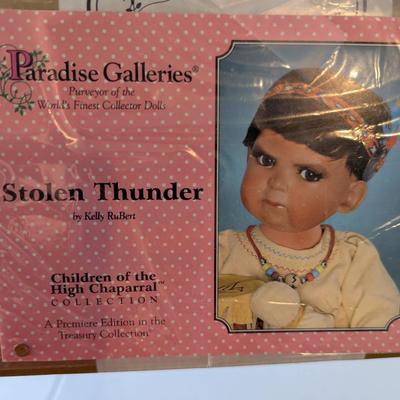Vintage Paradise Galleries Stolen Thunder Native American Porcelain Doll