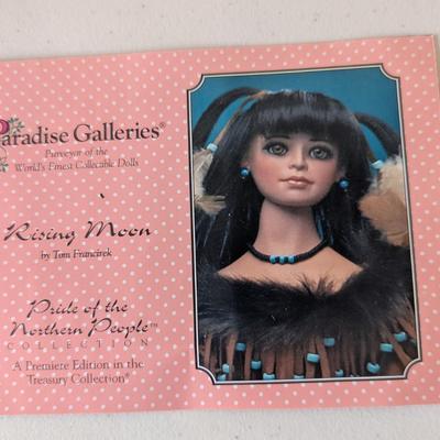 Vintage Paradise Galleries Rising Moon Native American Porcelain Doll
