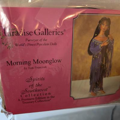 Vintage Paradise Galleries Native American Morning Moonglow Porcelain Doll