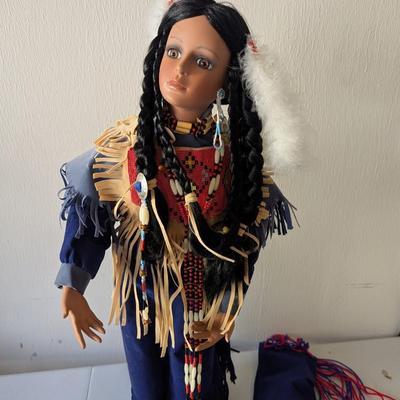 Native American Porcelain Doll