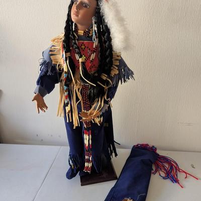 Native American Porcelain Doll