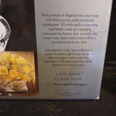 Gorham "Lady Anne" collection 11" Wine Caddy / Centerpiece with Sonoma wine cooler