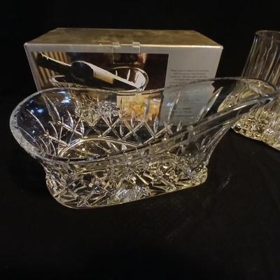 Gorham "Lady Anne" collection 11" Wine Caddy / Centerpiece with Sonoma wine cooler