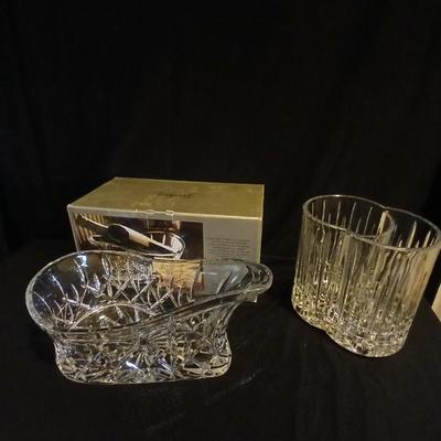 Gorham "Lady Anne" collection 11" Wine Caddy / Centerpiece with Sonoma wine cooler