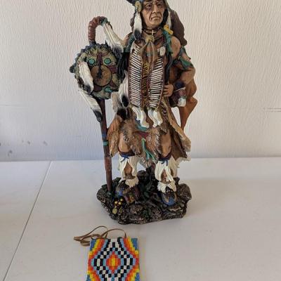 Native American Large Resin Figure