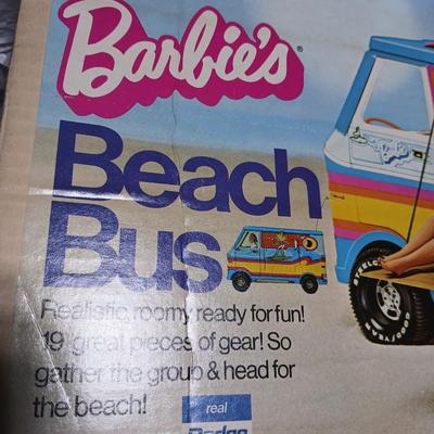 Barbie Beach Bus with some accessories - 1973 Mattel