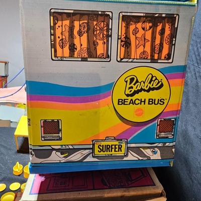 Barbie Beach Bus with some accessories - 1973 Mattel
