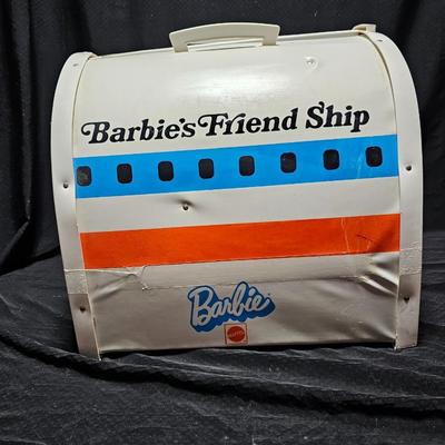 Vintage Barbie Friend Ship United Airline Airplane Travel Playset -Mattel - with some accessories inside