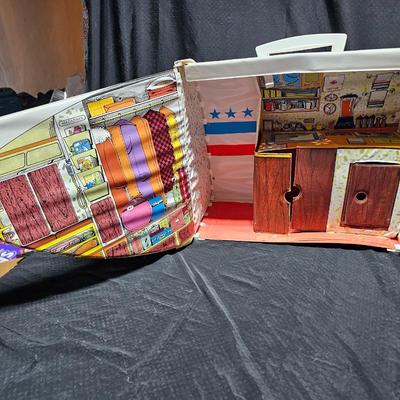 Vintage Barbie Friend Ship United Airline Airplane Travel Playset -Mattel - with some accessories inside