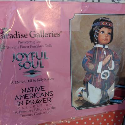 Vintage Paradise Galleries Joyful Soul Native American Porcelain Doll