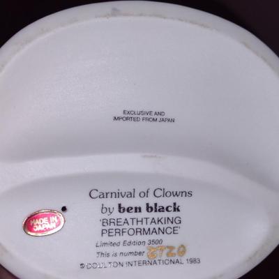 'Breathtaking Performance' by Ben Black from Carnival of Clowns- Limited Edition and Numbered- Approx 10" Tall