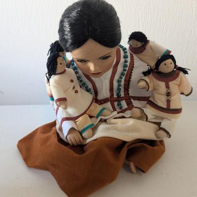 Vintage Heritage Signature Collection Puebloan Storyteller Native American Porcelain Doll